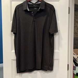 Black swiss tech mens polo